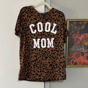 Leopard Print 'Cool Mom' T-Shirt